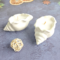 Coffrets cadeaux de belles bougies coquillages Parfumeries personnalisées Vente en gros Pot de gypse en cire de soja pour plante Bougies parfumées pour la décoration