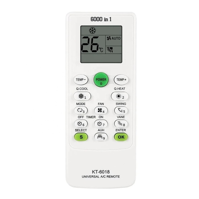 6000 in 1 Universal Air Conditioner Remote Control KT-6018 Use for Aux/Hisense and Other Brand AC Air Conditioning KT6018