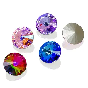 Rivoli rhinestones pointed back k9 Fancy Stone wholesale rhinestone loose crystal beads for jewelry nail art diy accessories
