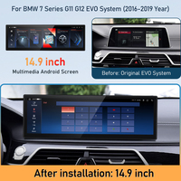 Reproductor Multimedia de Video GPS para Automóvil STWEI de 14.9 Pulgadas para BMW Serie 7 G11 G12 Estéreo 4G WiFi Carplay Android Auto Unidad Principal de Navegación