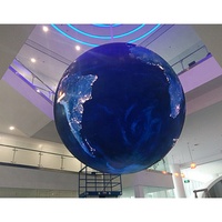 Pantalla LED esférica en forma de stock de fábrica, diámetro de globo P2 P3 P4, pantalla LED de bola, pantalla LED en forma de globo para exposición