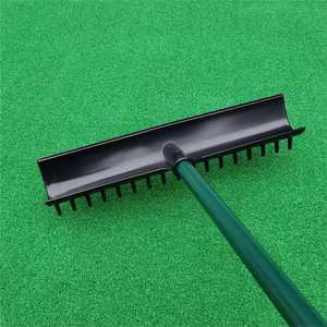 Alliage d'aluminium 17 têtes pour équipement de golf Zone de conduite Piège à sable <span class=keywords><strong>Bunker</strong></span> Rake Golf Lawn Grip Rake Golf Sand Rake - Product Image 4