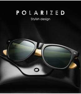 2024 lunettes de soleil rétro en <span class=keywords><strong>bois</strong></span> faites à la main pour hommes femmes carré bambou miroir lunettes de soleil - Product Image 2