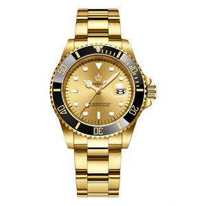 Montre-bracelet à calendrier avec lunette rotative en acier inoxydable pour hommes Montre pour hommes sportive simple haut de gamme étanche - Product Image 4