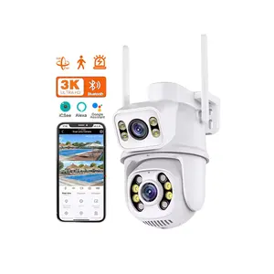 Còi báo động 1080P tầm nhìn ban đêm không dây Wifi ngoài trời an ninh mạng PTZ IP máy ảnh icsee 2MP WIFI CCTV Camera để sử dụng nhà