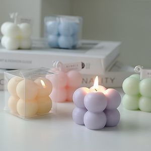 Velas Aromáticas Personalizadas de Cera de Soja en Forma de Cubo de Burbujas, para Decoración del Hogar, Bodas, Fiestas, Velas Perfumadas Hechas a Mano - Product Image 2
