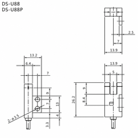 Sensor Inframerah Tipe Slot Fotolistrik Polimer Bentuk-U DASS Grosir Seri DS-U8 5-24V DC Respon Frekuensi Tinggi