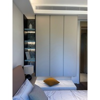 Armoire murale sans poignée sur mesure, style moderne minimaliste, placard intégré pour chambre à coucher