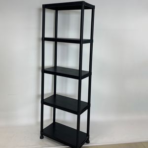 4/5단 블랙 플라스틱 차고 수납 선반 스토리지 유닛 창고 주방 수납 랙 - Product Image 1