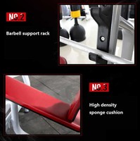 Equipo de Gimnasio Comercial a Bajo Precio, Banco Inclinado para Entrenamiento con Pesas, Multigimnasio para Abdominales y Flexiones, Hecho en China