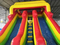 Glissière à sec Château sautant 13FT 30FT Toboggans gonflables Jeux gonflables pour enfants
