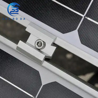 Abrazadera Solar de Instalación Rápida, Abrazadera Central de Aleación de Aluminio, Accesorios Fotovoltaicos Duraderos y Anticorrosivos