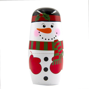 Venta caliente 5 capas de madera personalizada rusa anidamiento muñeca creativa Navidad DIY Matryoshka alta calidad Navidad decorativa - Product Image 3
