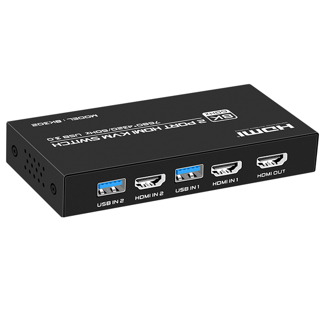 FJ-8K302 FJGEAR 2 Port 2 in 1 Out 8K HDMI Usb 3.0 Kvm Switch Support 7680*4320/60Hz HDMI 2.1 Version KVM Switch