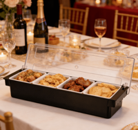 Plateau de présentation de fruits glacés pour hôtels, buffets, événements de restauration, mariages et stations de garnitures de bar à cocktails