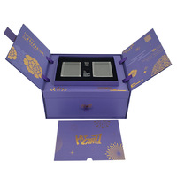 Boîte cadeau de luxe personnalisée avec mécanisme de levage automatique, emballage rigide innovant en papier, double ouverture premium avec fermeture magnétique