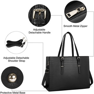 Sacs à main pour ordinateur portable pour femmes, sacs à bandoulière pour le <span class=keywords><strong>travail</strong></span>, sacs à main pour ordinateur portable en <span class=keywords><strong>cuir</strong></span> PU, sacoches pour femmes - Product Image 5
