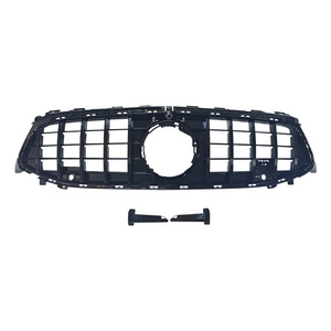 Parrilla Delantera para Mercedes-Benz, Negra con Franjas Plateadas, para W118 2024-2025, Estilo GT, Diseño Vertical - Product Image 1