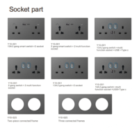 Interrupteur intelligent WiFi RF 4 voies, installation bidirectionnelle, panneau tactile, étanche, norme EU, tension maximale 250V, courant maximal 10A, matériau PC