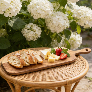 <span class=keywords><strong>Planche</strong></span> à découper en <span class=keywords><strong>bois</strong></span> d'<span class=keywords><strong>acacia</strong></span> avec poignée, design double face pour fromage, viande, légumes, cuisine, maison et restaurant - Product Image 3