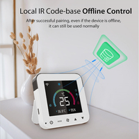 Thermostat WiFi avec télécommande IR, installation sans fil, télécommande universelle pour climatiseur, tension maximale 5V 1A pour Tuya