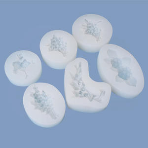 Stampo in <span class=keywords><strong>Silicone</strong></span> per Fiori di Mughetto, Lavanda, Ortensia e Osmanto per Aromaterapia e Gesso per Bocchette dell'Aria Auto - Product Image 4