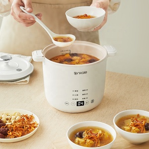 Petite capacité 1.5L multifonction 600W Mini cuiseur à riz à micro-pression autocuiseurs électriques à <span class=keywords><strong>huile</strong></span> en céramique blanche de qualité alimentaire - Product Image 5