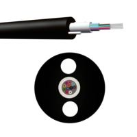 Cable de Fibra Óptica Monomodo de 2, 4, 6, 8, 12, 24 Núcleos, GYFXTY G652, Cable de Fibra Óptica para Exteriores de 24 Núcleos