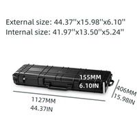 Boîte à outils en PP robuste, étanche et antichoc, certifiée IP67, personnalisable OEM/ODM, pour la chasse en extérieur, noire 1