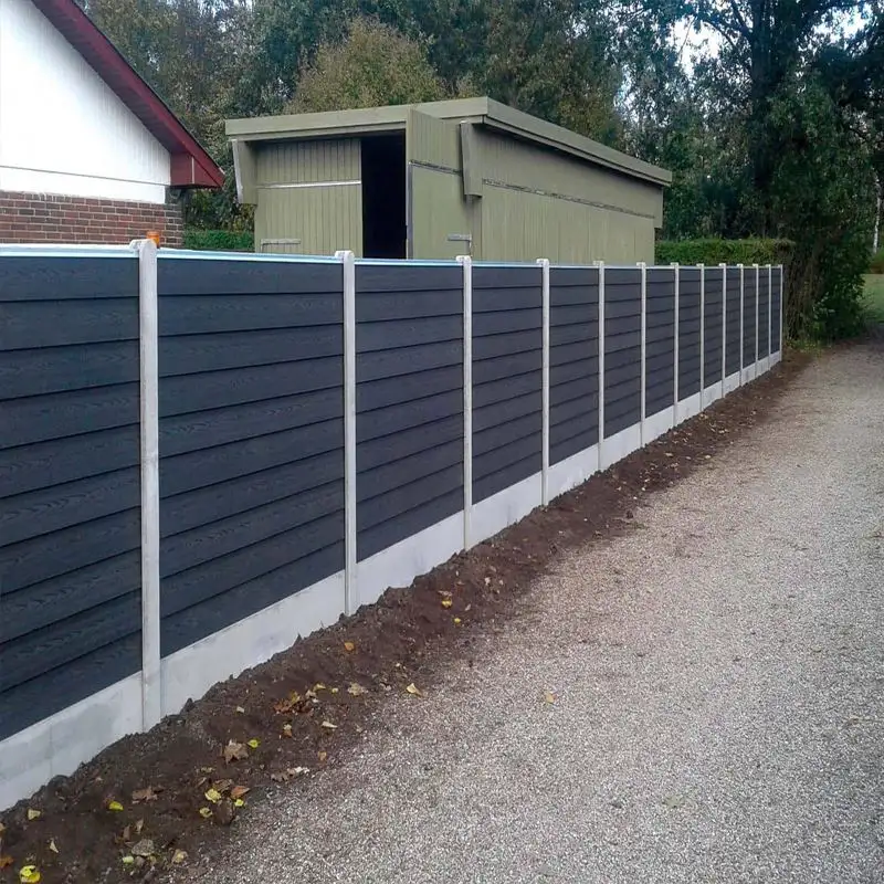 簡単に組み立てられたセキュリティアルミニウム金属スラット境界水平壁フェンスデザイン