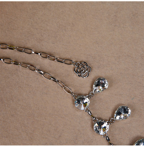ELLE DANSES Oriental Danse Du Ventre Métal <span class=keywords><strong>Argent</strong></span> Goutte D'eau Diamant Femmes Hanche Taille Chaîne Sash Ceintures pour Adultes Danseurs Du Ventre - Product Image 5