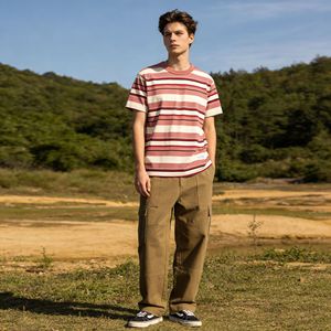 Nuova T-shirt Estiva da Uomo a Righe <span class=keywords><strong>Breton</strong></span>, 100% Cotone, Casual, Multicolore, Collo Tondo, Vestibilità Ampia, Vendita all'Ingrosso - Product Image 2