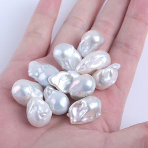 Perles d'eau douce blanches et roses de forme baroque de 13 à 16 mm, Zhuji Natural, source de perles en vrac, fabricant en gros - Product Image 5