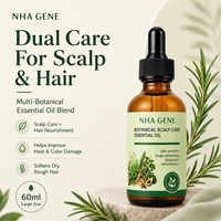 Huile capillaire au ginseng et au gingembre, très vendue, pour des cheveux plus épais et plus volumineux, réparation du cuir chevelu, hydratante, extrait de racines végétales, traitement végétalien