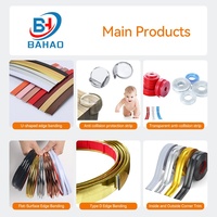 Bande de bordure pour cadre photo Bahao en PVC souple et écologique, finition brillante dorée, en forme de U, largeur et épaisseur personnalisables