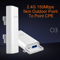 Tenda O3 al aire libre inalámbrico CPE Punto a Punto 5km 2.GHZ 300Mbps 12dBi antenas rango Wifi puente enrutador dispositivo de red