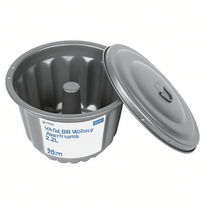 Moule à bain-marie 20 cm 2,2 l avec couvercle pour plats et casseroles de cuisson - Product Image 2