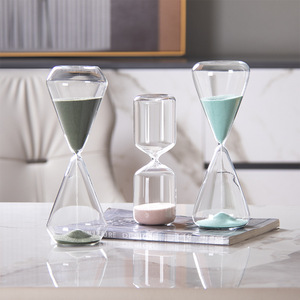 Living Room Wine Cabinet Christmas Gift Modern Nordic Creative Hourglass <strong>Timer</strong> Carved Glass Home Decor - Product Image 2