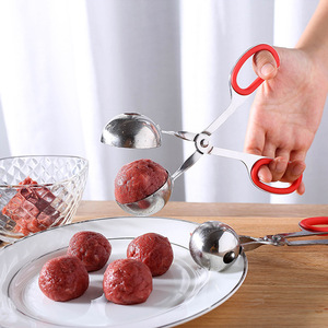 Pince à boulettes en acier inoxydable 304 avec poignée confortable pour boulettes de viande, boulettes de poisson, boulettes de riz glutineux, boulettes de crevettes - Product Image 2