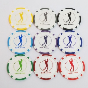 新しいデザインのポーカーチップゴルフボールマーカーと印刷ロゴ - Product Image 1