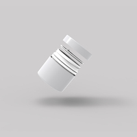 SOMEWANG Pots en plastique PP à double paroi pour cosmétiques Soins de la peau Pot de crème en plastique personnalisé cosmétique avec couvercles