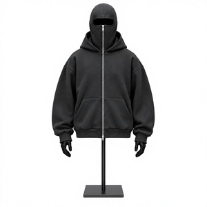 Sweat à capuche zippé intégral pour homme, coupe oversize, lourd, style cagoule, streetwear, fabricant OEM personnalisé - Product Image 1