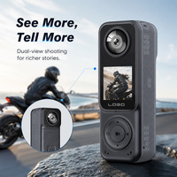 Caméra d'action 4K avec double objectif, enregistrement grand angle, double écran, EIS pour le cyclisme, la randonnée, la moto, les voyages