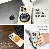 Support magnétique pliable N52 pour iPhone 17, 16, 15 avec paillettes brillantes et décorations esthétiques pour femmes – Support de téléphone magnétique