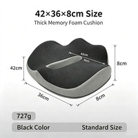 Coussin de siège ergonomique en mousse à mémoire de forme - Soulagement du coccyx et de la sciatique pour chaise de bureau, compressé sous vide