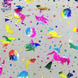 2025 कस्टम डाइंग डिजाइन पॉलिएस्टर गोल्ड-प्लेटेड हेलोलीन टुले फइल कपड़े के कपड़े पहने पार्टी स्कर्ट सजावट - Product Image 6