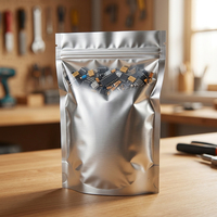 Bolsa Mylar a Prueba de Olores, Reutilizable, con Cierre Hermético, Bolsa de Aluminio con Cierre Ziplock, Sellado de 3 Lados, Bolsa Plana Pequeña de Plástico para Hierbas, Polvo, Té