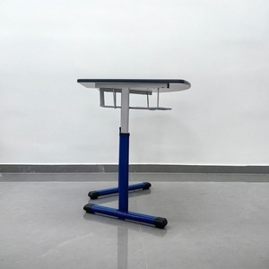 โต๊ะนักเรียนสมัยใหม่ ท็อปพลาสติก โครงเหล็ก ปรับระดับความสูงได้ 75x59x695 ซม. เฟอร์นิเจอร์โรงเรียน - Product Image 1