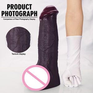 Dildo Extra Grande Realista de Silicona Suave con Forma de Pene de Caballo, Súper Grueso, Gigante, para Masturbación Femenina, Varita Erótica SM Impermeable - Product Image 1