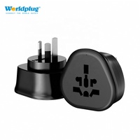 Worldplug Prise Murale Universelle 10A, Adaptateur Secteur Mondial 2500W, Prise de Conversion 3 Broches AU CN en Cuivre